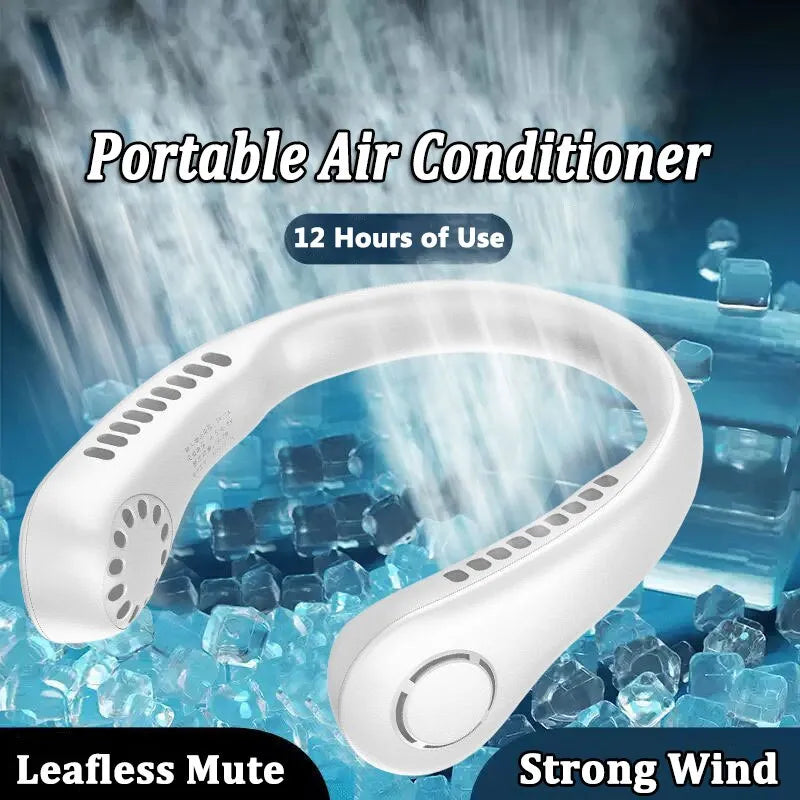 Mini Hanging Neck Fan High Wind 3 Speed Adjustable