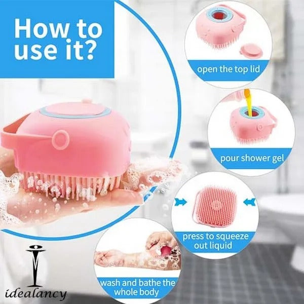 Silicone Bath Body Brush | Ultra Soft Shower Sponge & Massager | Random Colour
