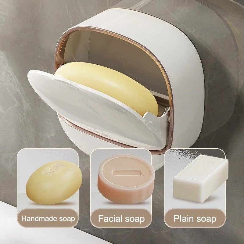[PACK OF TWO 2]  Soap Box Wall Mounted Light Luxury Soap Holder