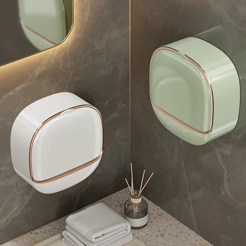 [PACK OF TWO 2]  Soap Box Wall Mounted Light Luxury Soap Holder