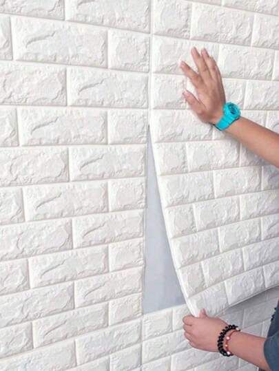 [PACK OF TWO 2 ] 3d Brick Wall Sticker Sheet (70cm x 77cm)
